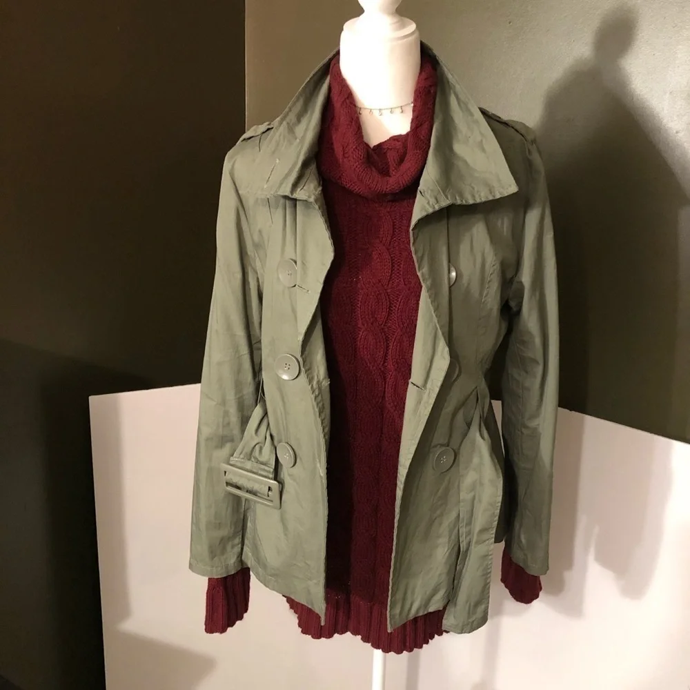 Last Kiss Khaki Green Jacket Size L